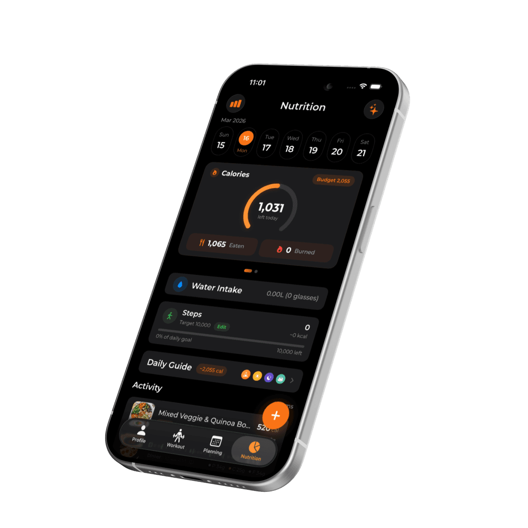 FitWit App Nutrition Screen
